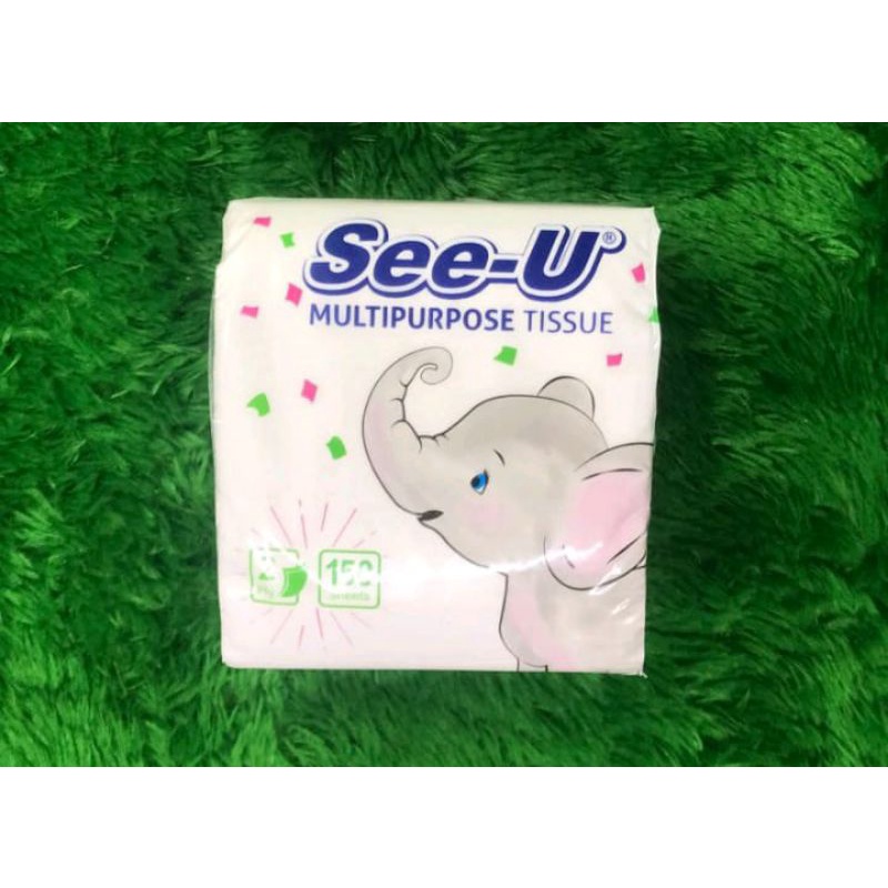 tisu tissue SEE U pop up ecovalue SGP multipurpose 150 sheets 2 ply see u gajah