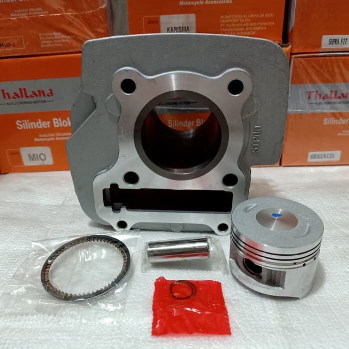 BLOCK CYLINDER PLUS RING DAN PISTON YAMAHA JUPITER Z / VEGA R NEW