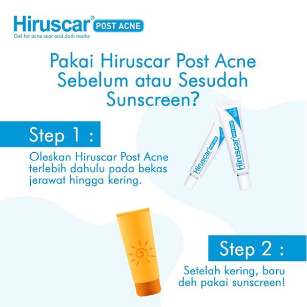 HIRUSCAR Post Acne Gel (10gr) Penghilang Bekas Jerawat, Luka &amp; Cacar