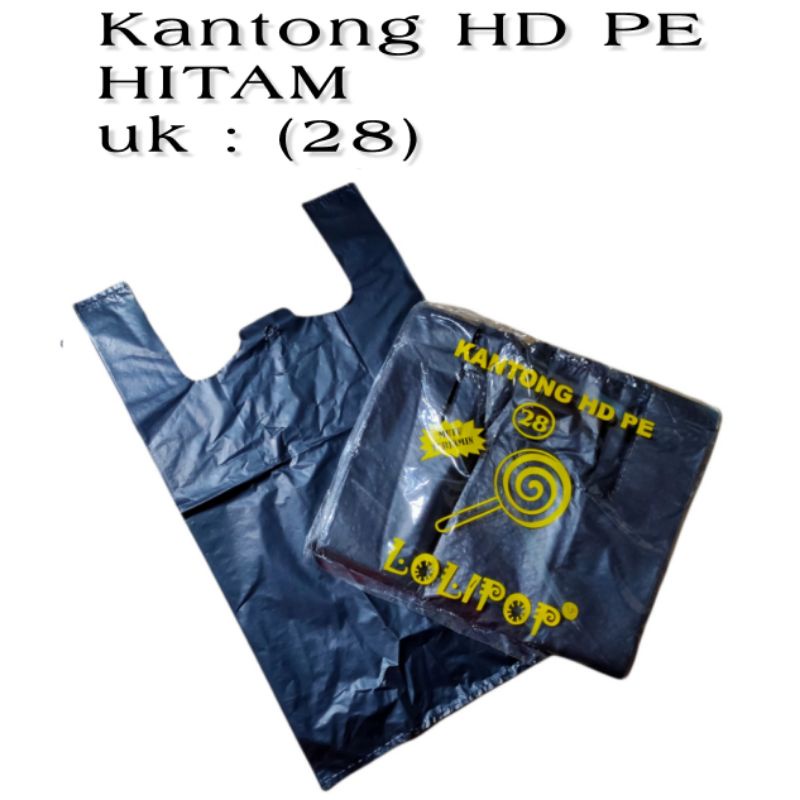 kantong kresek hitam tebal uk (28) kantong plastik hitam