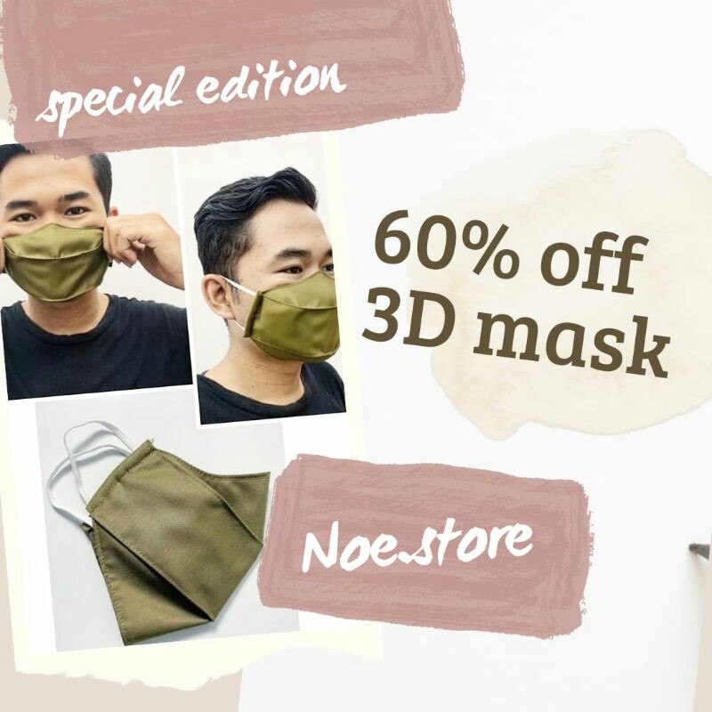 MASKER ORIGAMI/MASKER 3D/MASKER KAIN 2 PLY