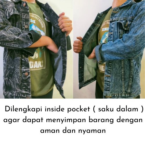 Dfour Jaket Jaens Pria Bioblitz M - XXXL Jumbo Oversize Dwnim Cowok Distro