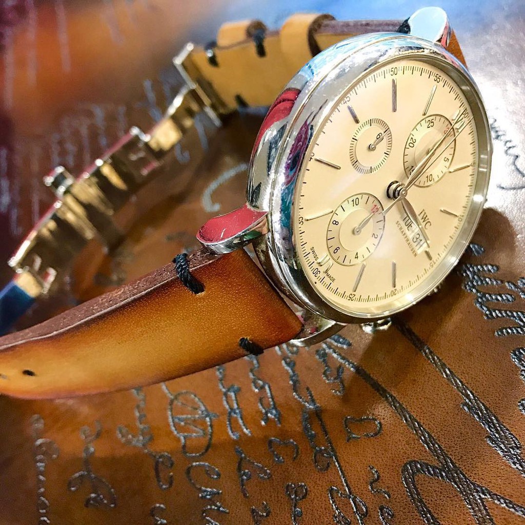 Tali Kulit KUalitas Premium Gunny Straps Minim 2010 Untuk IWC Portugiese, Pilot, Portofino, Da Vinci