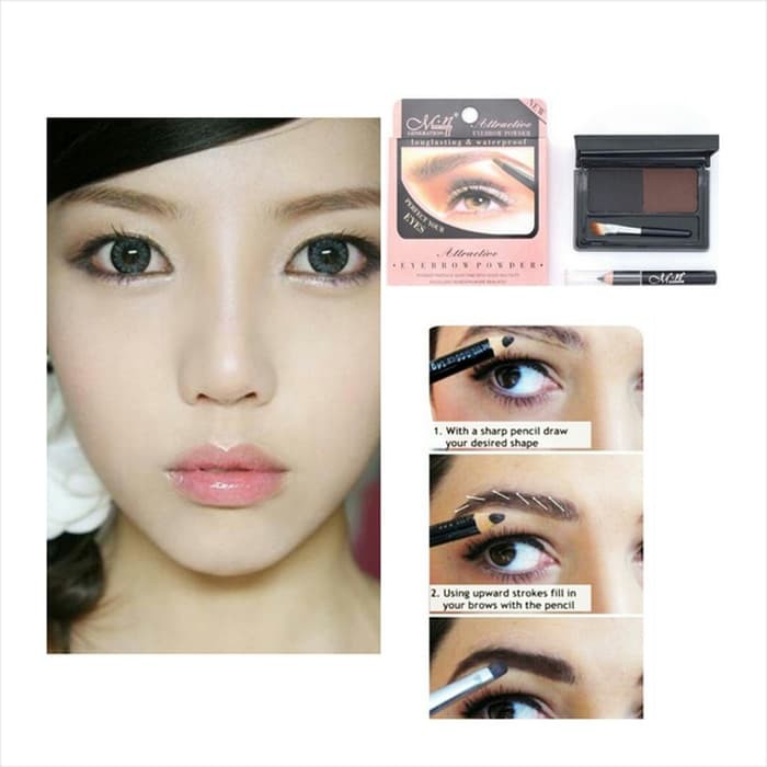 EYEBROW POWDER MN ME NOW MENOW EYELINER COMPACT 2 IN 1 VERSI PERTAMA E449