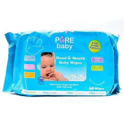 Pure Baby Hand &amp; Mounth Baby Wipes