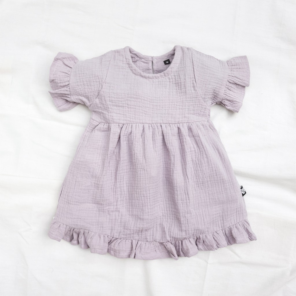 Crinkled Cotton Dress - Bayi Perempuan