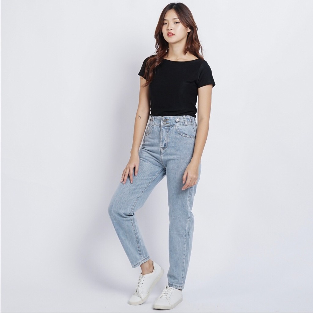 AVANCEID (S-XXL) CELANA JEANS PANJANG HIGH WAIST BAGGY JEANS KULOT 1006