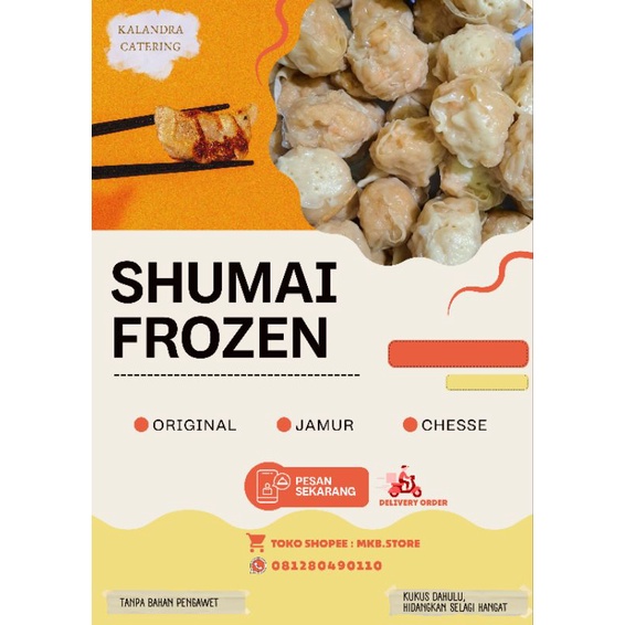

SIOMAY FROZEN AYAM isi 12 pcs , TANPA BAHAN PENGAWET