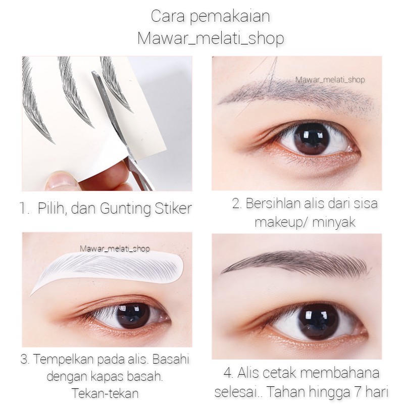 stiker tato alis eyebrow tattoo murah