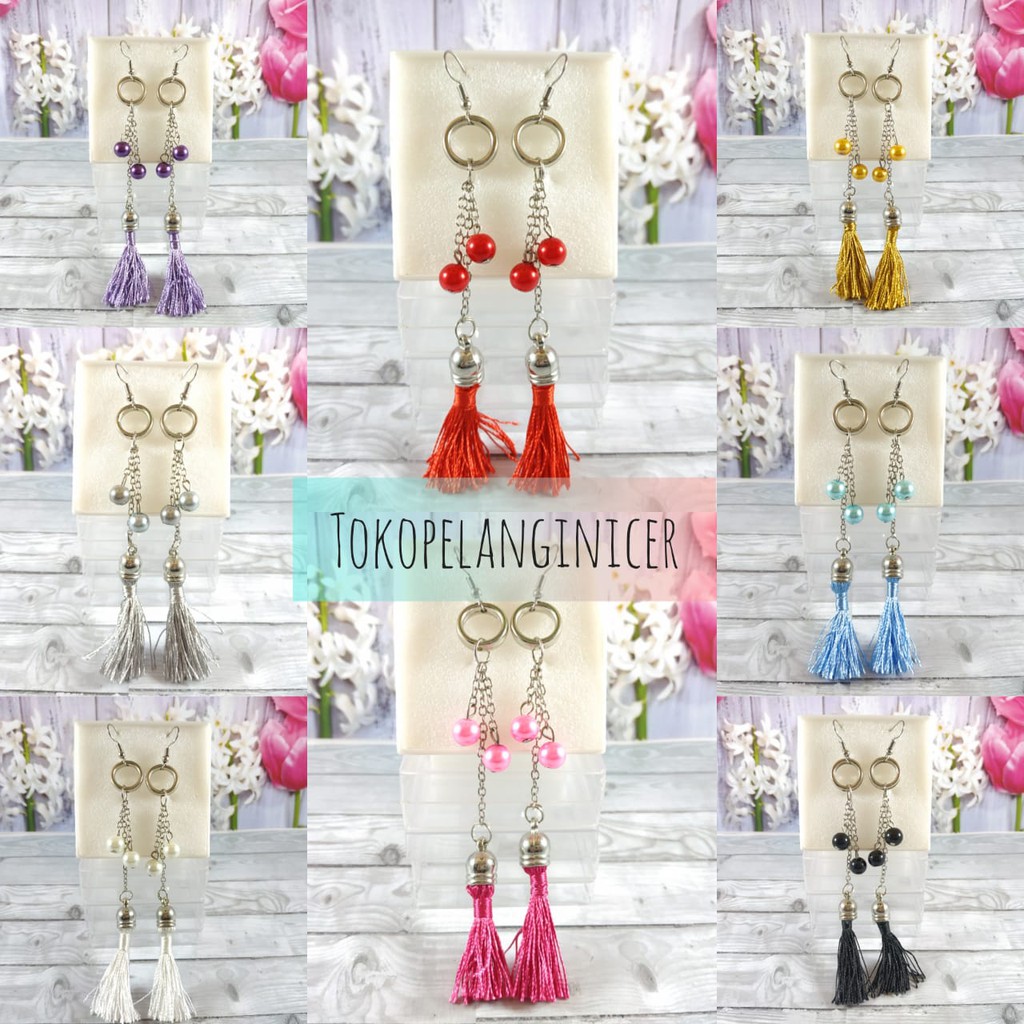 ANTING FASHION AKSESORIS LUCU - ANTING JUNTAI HIJAB KEKINIAN- ANTING TASSEL- GIWANG- KERABU