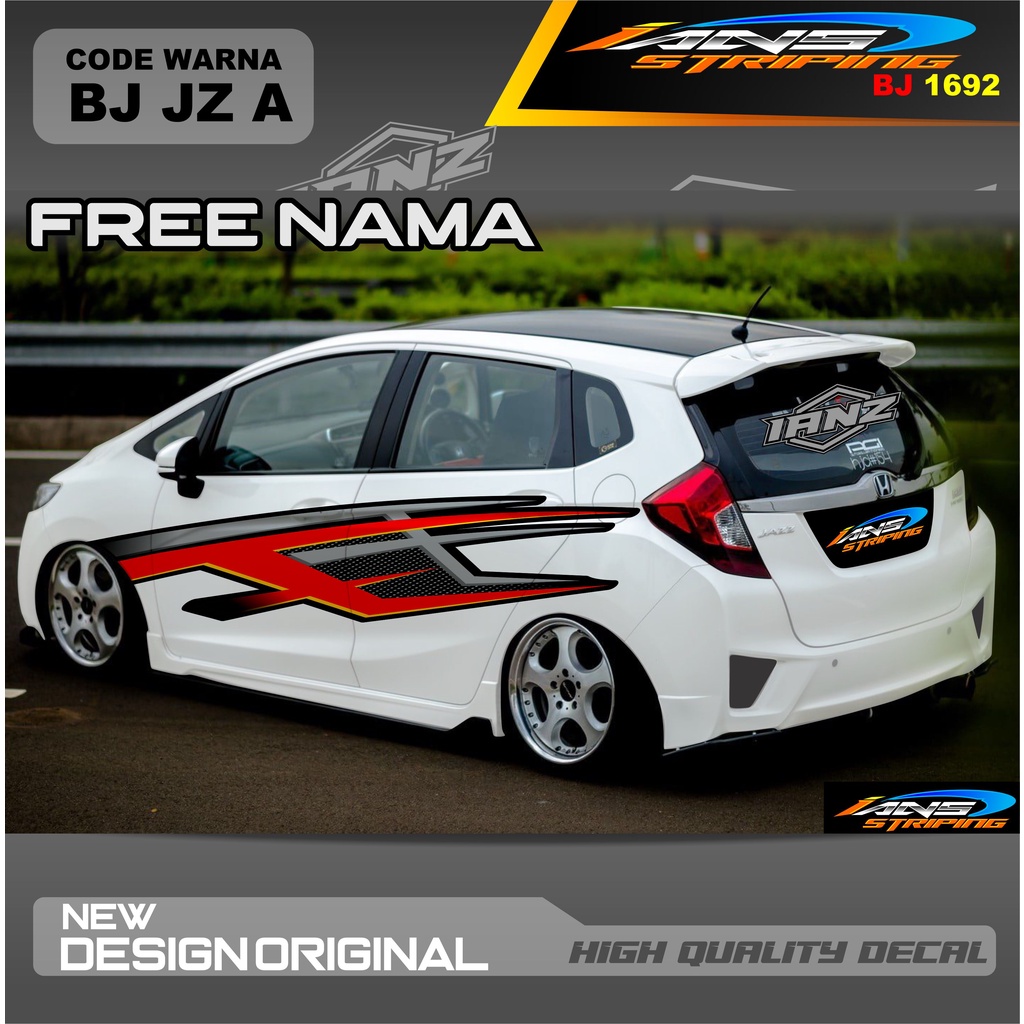 DECAL STIKER MOBIL HONDA BRIO / VARIASI BODY SAMPING MOBIL AYLA / STIKER MOBIL AGYA