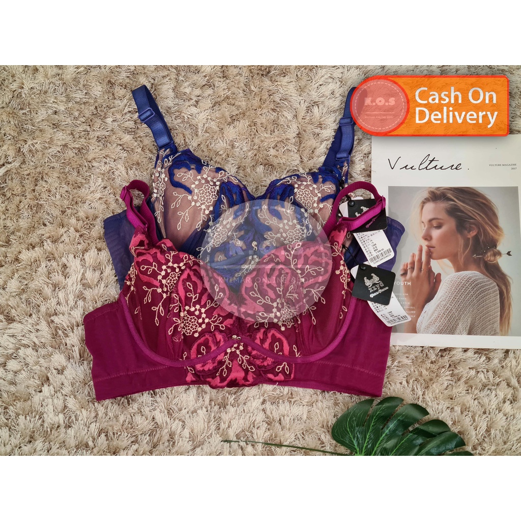 bra bh brukat cantik kawat import size 32-38