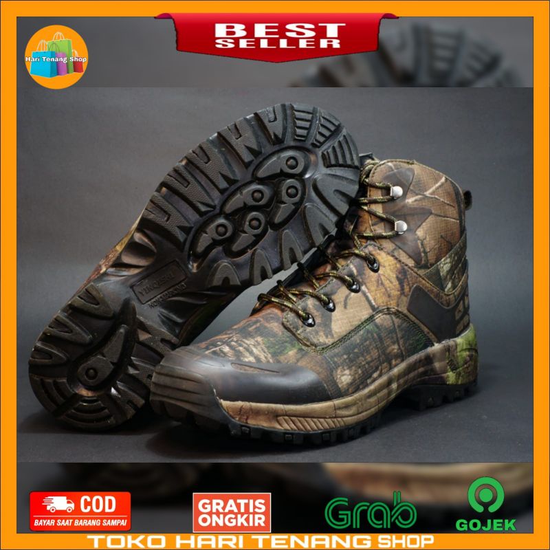 Sepatu tactical silverknight original bahan kulit kanvas/Sepatu boots pria wanita import warna perbakin( CAMO)