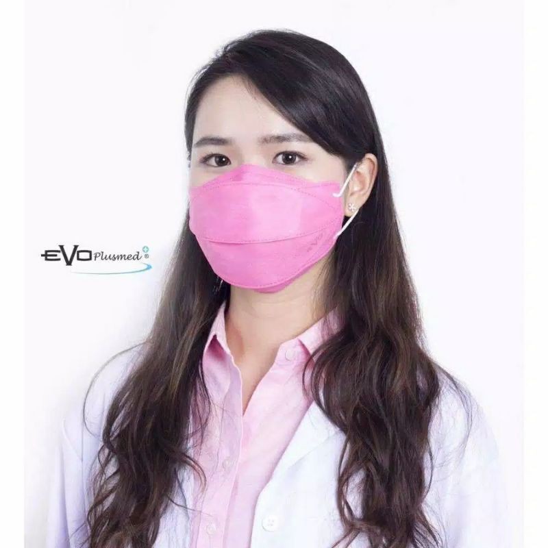 Masker Evo Plusmed 4D 3ply Standar Medis / Surgical Face Mask Earloop / Pelindung Hidung