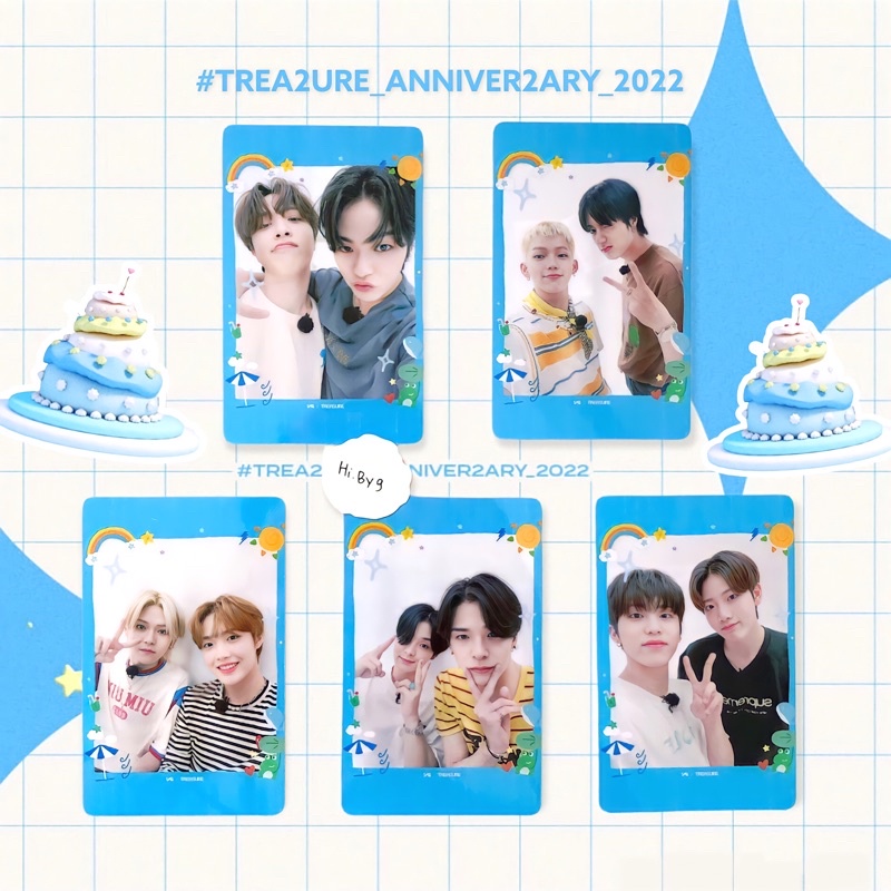 Photocard PC PVC | Treasure 2nd Anniversary Unit Selfie | Hyunsuk Haruto Yoshi Doyoung Jihoon Asahi 