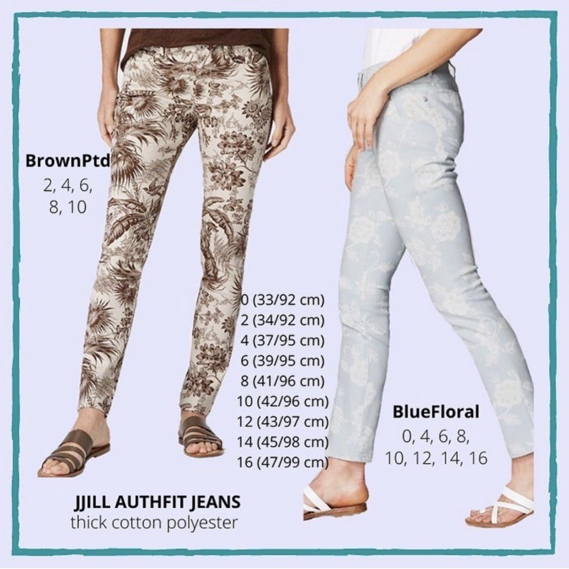 celana skinny jeans wanita bermotif branded J.JILL original