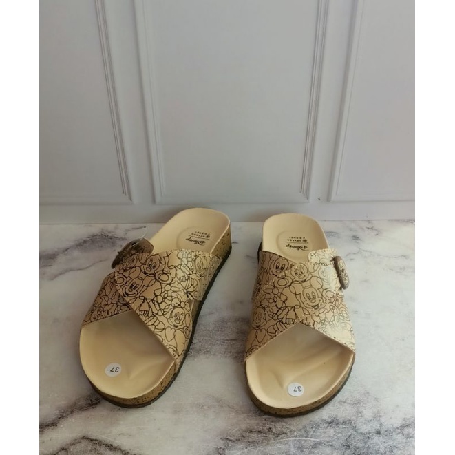 Sandal Puyuh Wanita NVD X Disney Slop Slip ON Cewek Branded Matahari