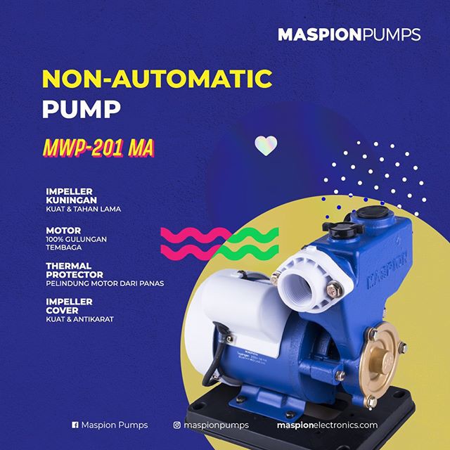 Pompa air Non Auto Maspion MWP 201 MA