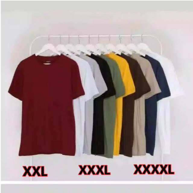 KAOS POLOS COTTON COMBED 30S SIZE JUMBO XXL XXXL XXXXL KAOS POLOS COTTON COMBED 30S SIZE JUMBO XXL XXXL XXXXL