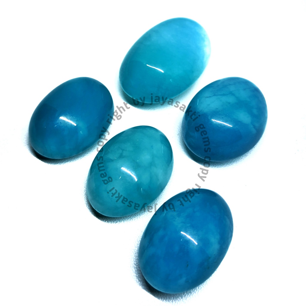 Natural Batu Akik Giok Blue Agate