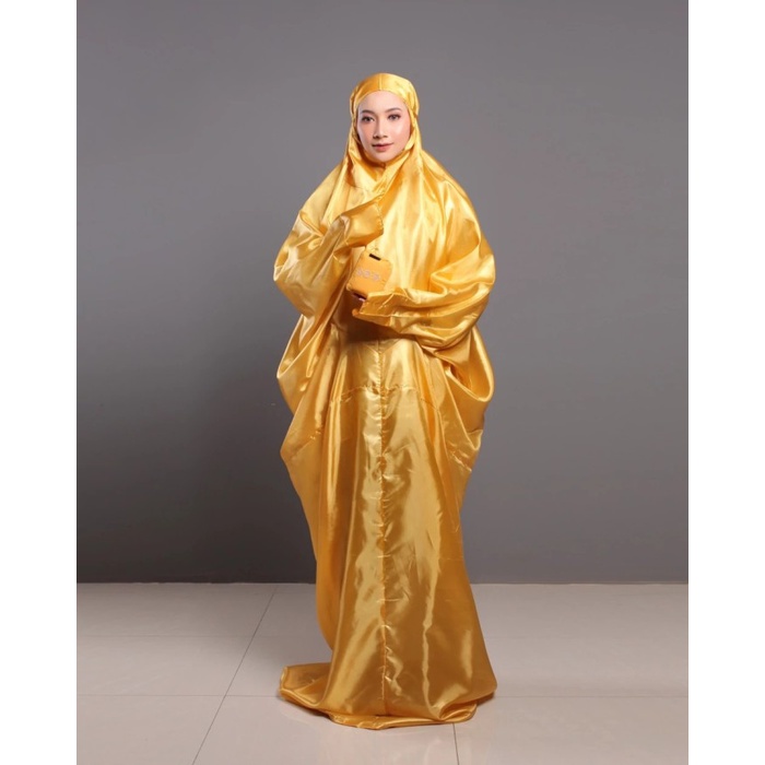 MUKENA TRAVEL REKOR MURI TERKECIL SEUKURAN HP - GOLD (TERUSAN GAMIS)