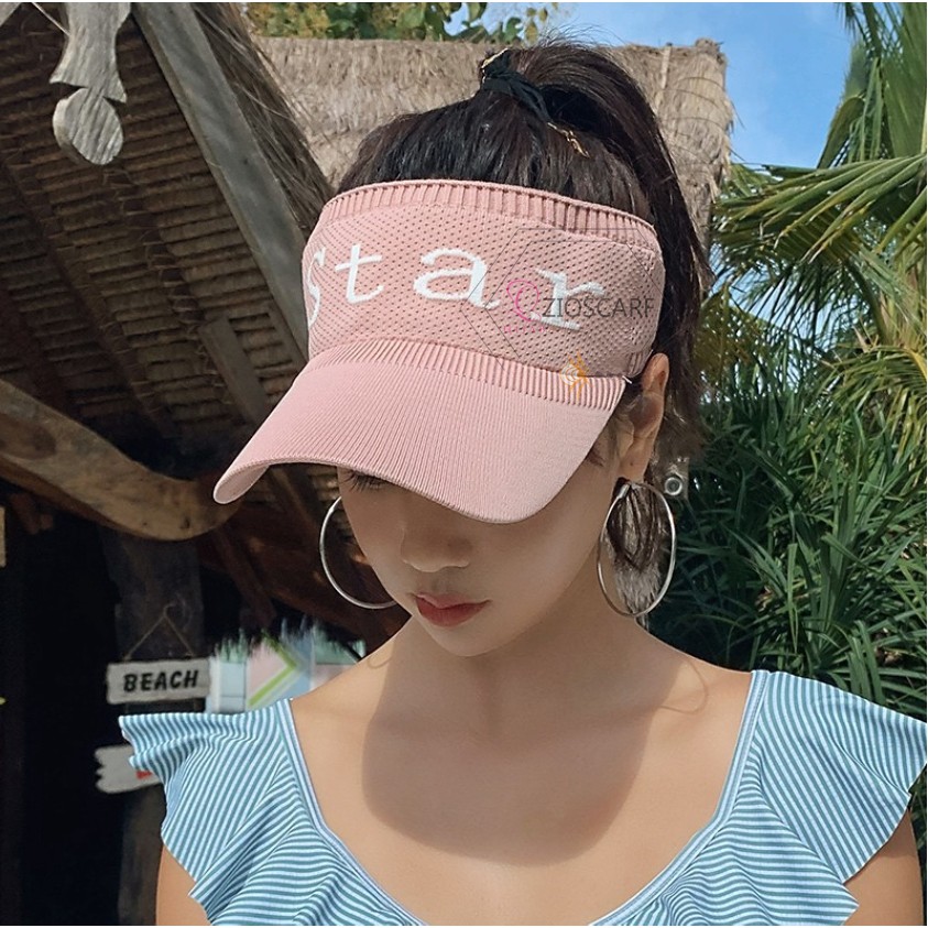 TOPI SENAM PANTAI GOLF SPORT SEPEDA AEROBIK SUMMER TENNIS TENIS RAJUT PELINDUNG UV RAJUT WANITA PRIA ZE