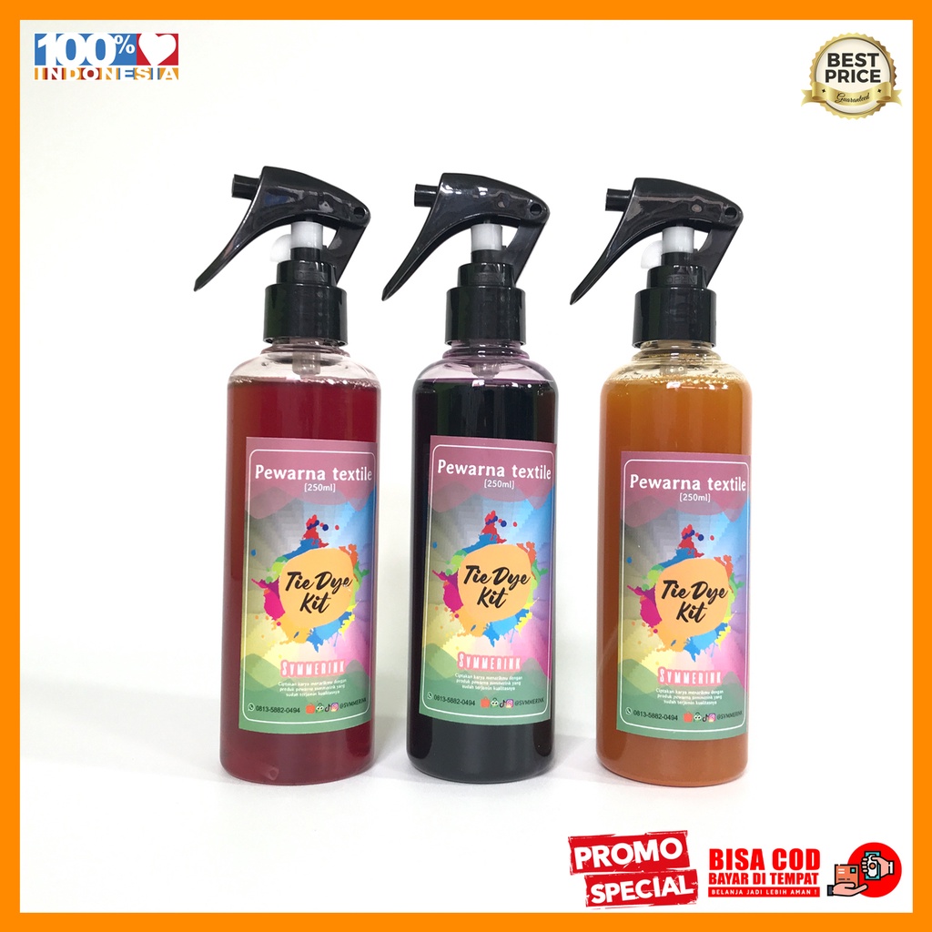 

PEWARNA TIE DYE KIT Semprot 250ml untuk tekstil Spray Tye dye pakaian baju kaos