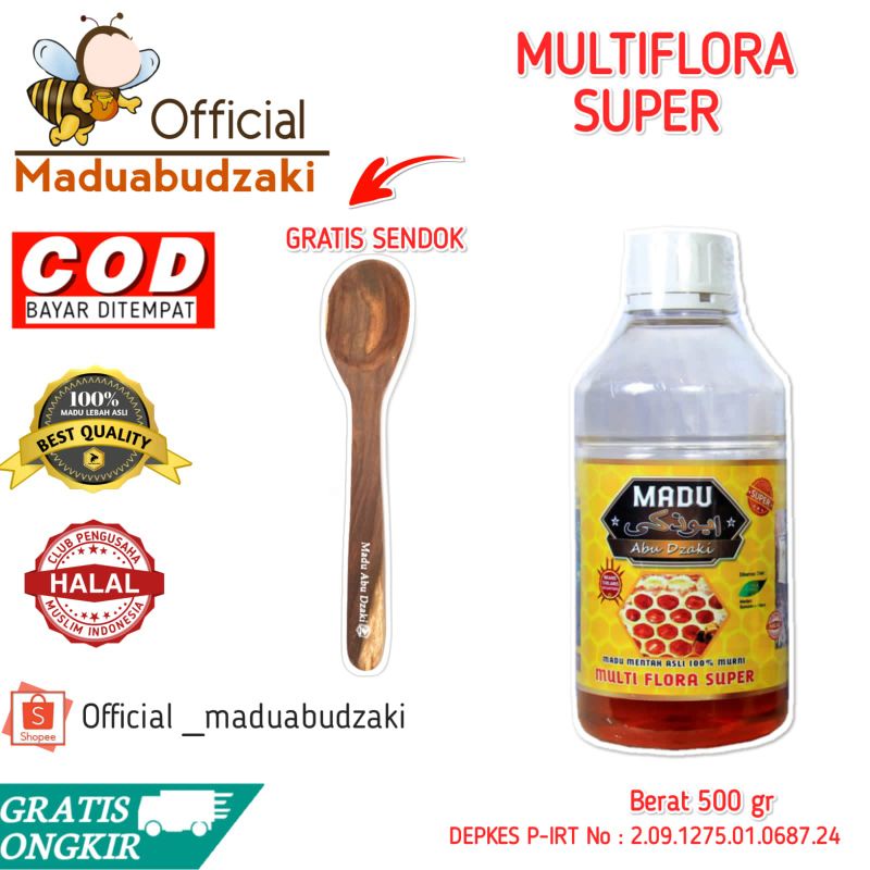 

madu asli nektar multiflora super abu dzaki