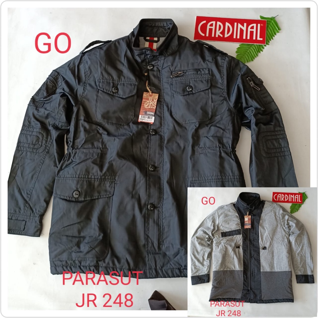 gof CARDINAL  JAKET KAOS PARASUT Cowok Casual Jaket Pria Keren Jaket Kekinian