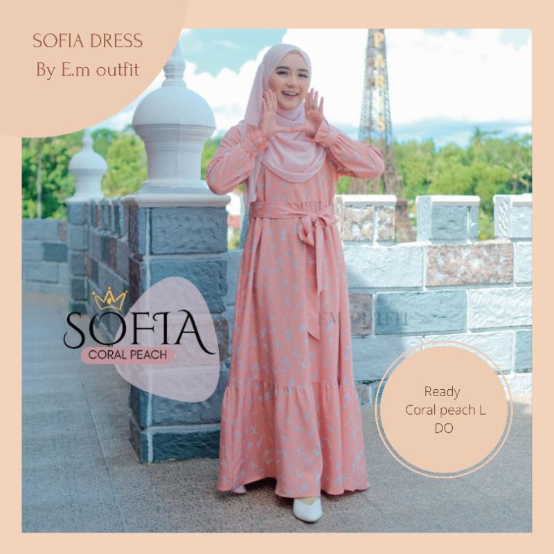 READY STOK sofia dress by e.m outfit