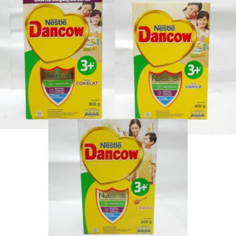 

SUSU NESTLE DANCOW 3+ 800 GRAM RASA VANILLA MADU COKLAT