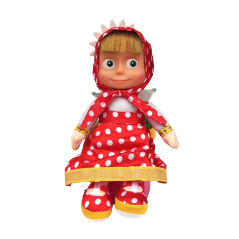 Mainan 22cm/27cm Masha And The Bear Big Eyes Doll Movement Models Speak And Sing