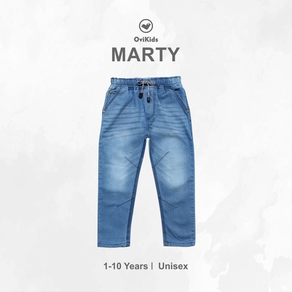 OVIKIDS RIBERY-Celana Jeans MARTY - Panjang Anak Celana Rib Laki-Laki Perempuan (2-9 Tahun)