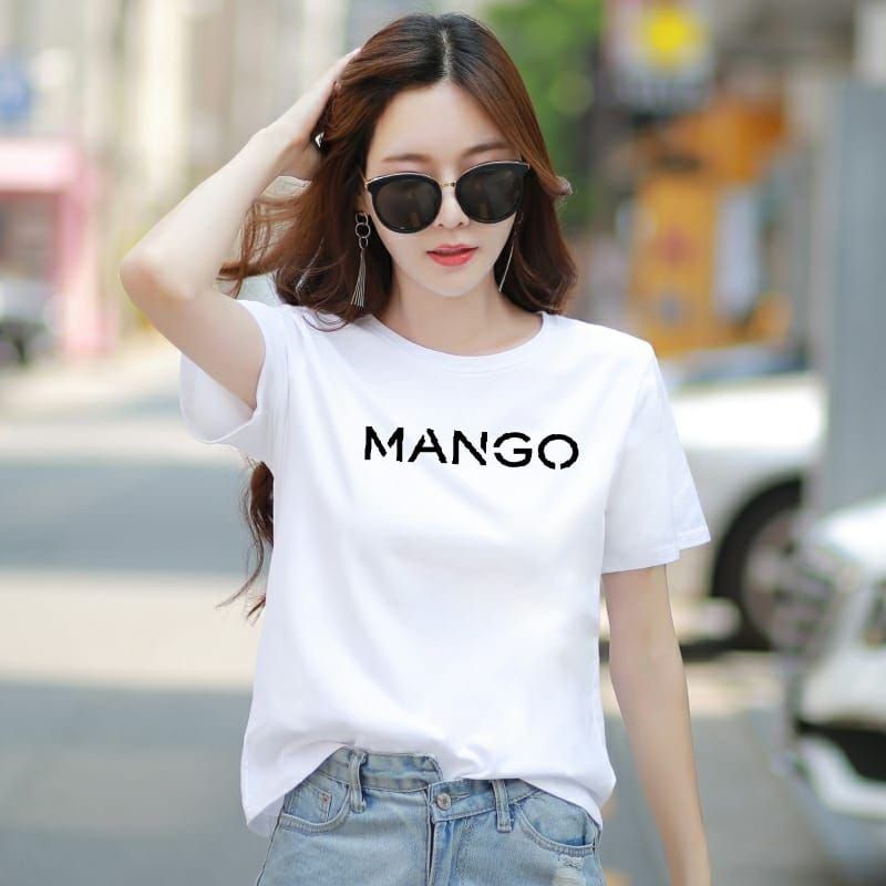 Kaos Wanita M4NGO Baju Wanita Catton Combed Kaos Oblong Wanita