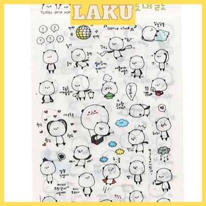 

LAKU [3Lembar] Cute Unique Korean Deco Stickers / Stiker Tempel Korea
