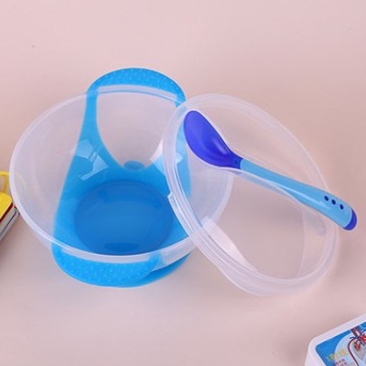 Set Mangkok Makan Anak 3in1 Dan Bahan Plastik Untuk Anak-Anak