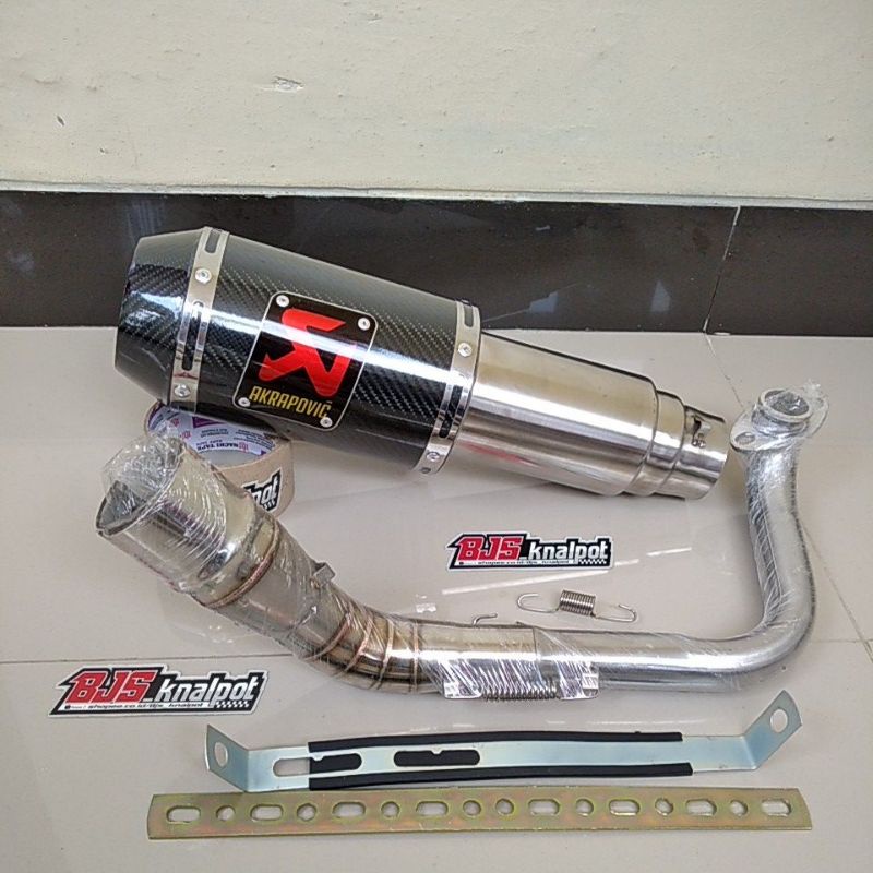 Knalpot akrapovic Nmax Aerox 155 Vario Beat street Scoopy new Xride mio soul Adv pcx Genio-Carbon -scoopy