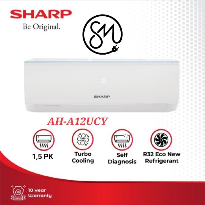 AC Sharp 1 1/2 PK AH-A12UCY 12UCY 1,5 Turbo cool R32