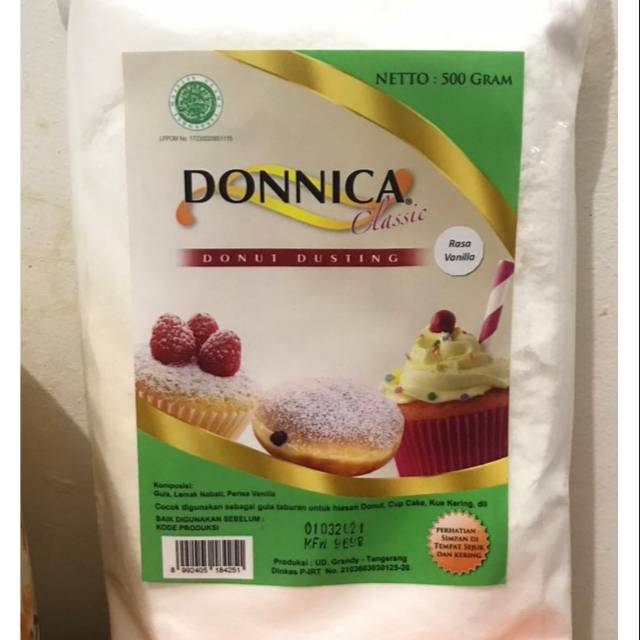 

Gula Dingin Dusting Donat Donut Donnica vanila 500 gram