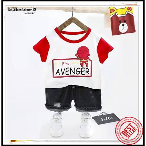 ♥DPS829♥U02 JUMPER PENDEK KAOS + CELANA IMPORT/BAJU SETELAN ANAK COWOK CEWEK MURAH REAL PIC