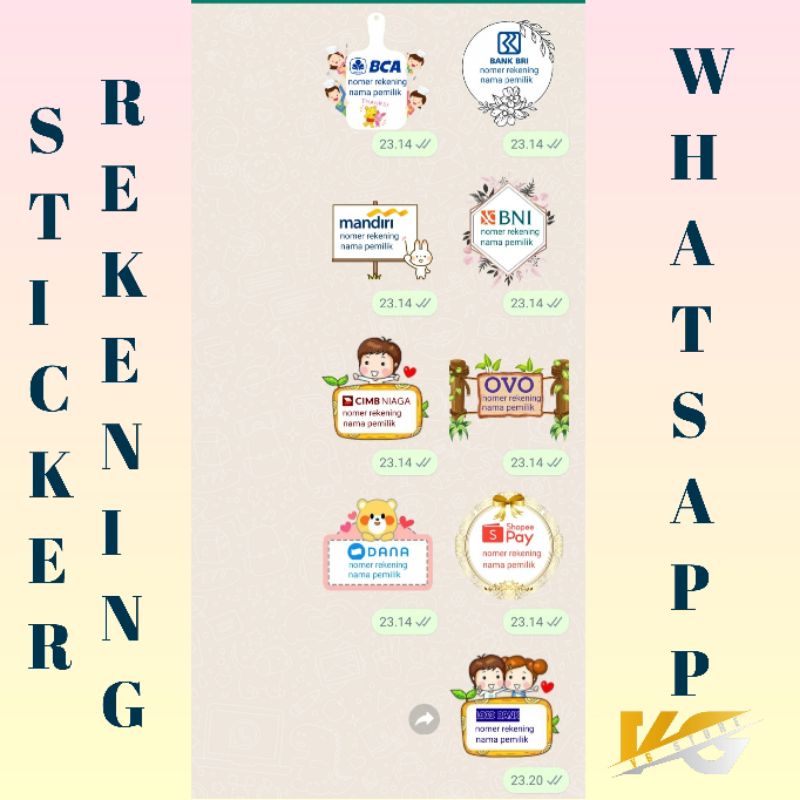 Custom stiker rekening whatsapp