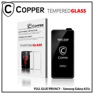 Samsung A21s - COPPER Tempered Glass Privacy/Anti Spy(Full Glue)