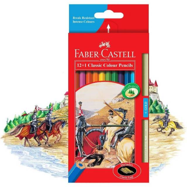 

Faber Castell Classic Colour Pencils/Pensil Warna 12 Panjang