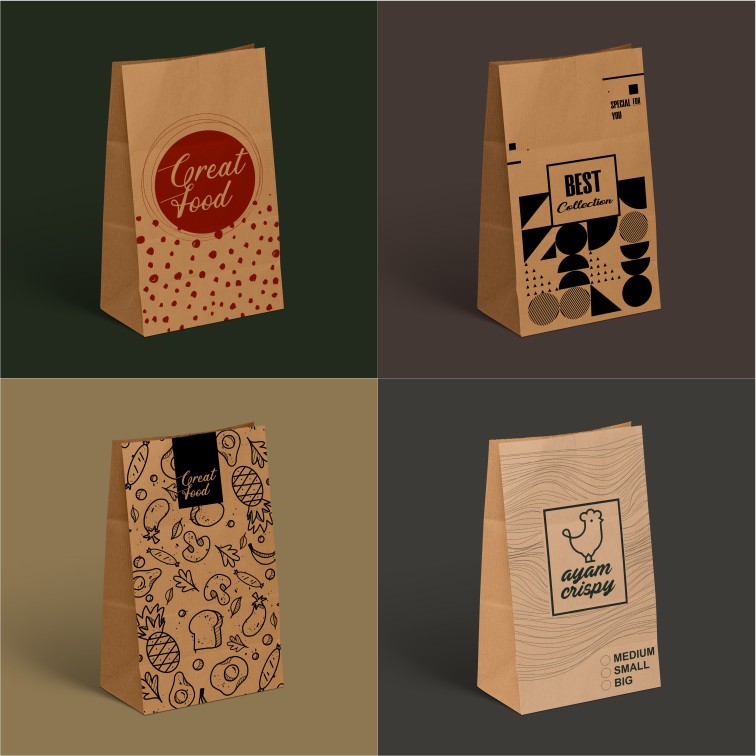 

KANTONG KERTAS DESAIN UNIVERSAL | Kantong kertas coklat | Kantong Makanan | Kantong Fashion