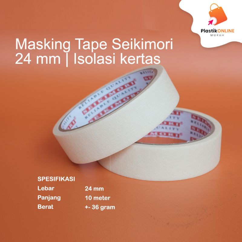Jual Masking Tape Seikimori 24 mm Isolasi kertas Shopee Indonesia