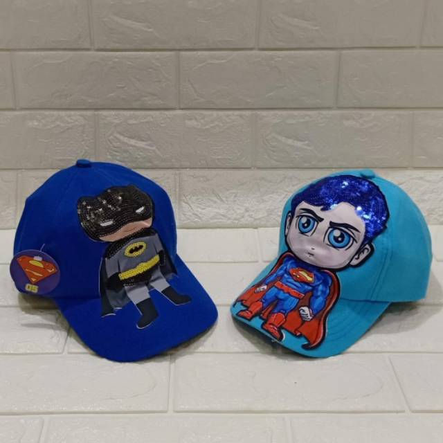 Topi superhero anak led