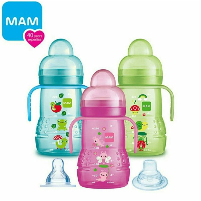 [Harga Promo] MAM Trainer with Spill Free Teat &amp; Spout | Baby Training Cup | Soft Spout Cup