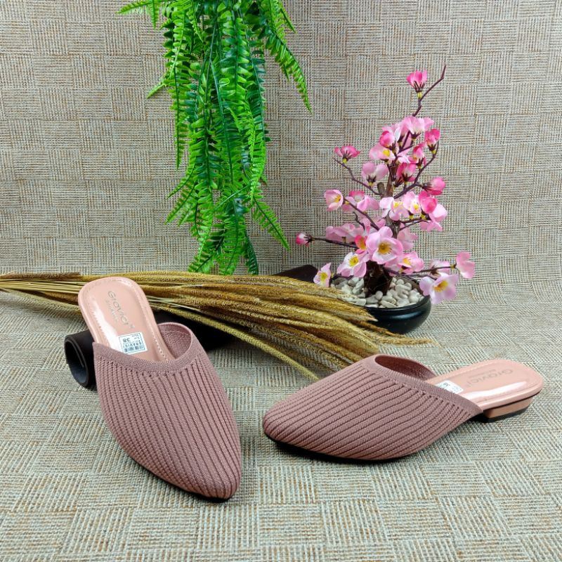 SANDAL FLAT WANITA / SANDAL TERBARU WANITA / SANDAL SLIP ON ENER 07