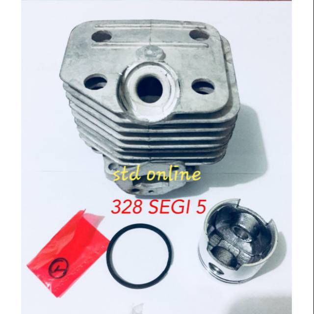 Blok mesin rumput 2tak segi 5 cylinder blok assy 328