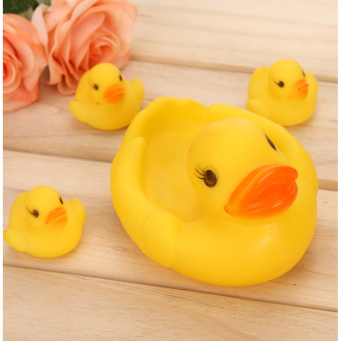 Mainan Bebek Berenang Set 4 Pcs Mainan Mandi Anak Bisa Bunyi Shopee Indonesia